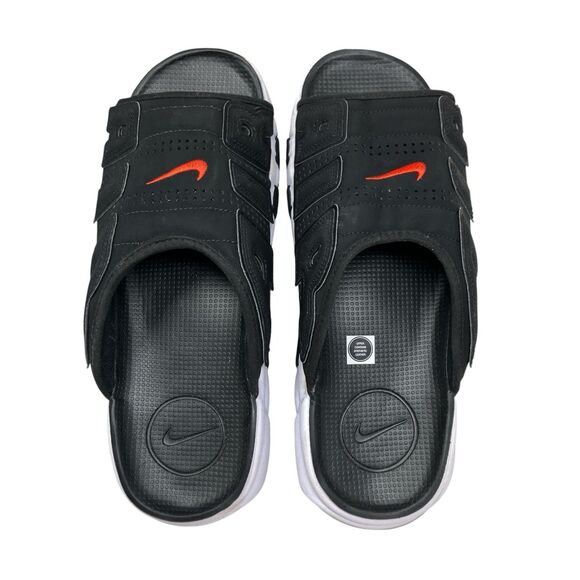 Nike Air Sandals Mens 12 Black White More Uptempo Slide Cushioned Gym FJ2708-001 main image 5
